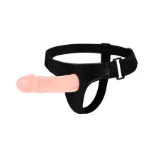 Телесный фаллоимитатор на трусиках Jessica Strap-On - 15,5 см.