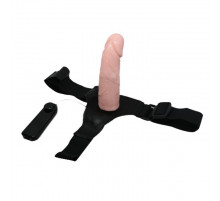 Реалистичный полый фаллоимитатор на трусиках Ultra Passionate Harness - 15 см.