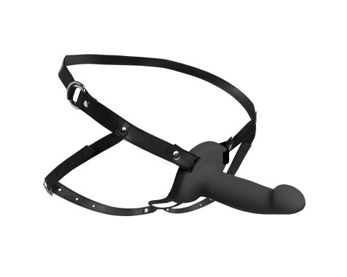 Черный полый страпон с вибрацией 2’’ Erection 28X Smooth Vibrating Silicone Penis Sheath