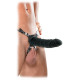 Заказать Чёрный полый страпон 7  Silicone Hollow Strap-On - 18 см.