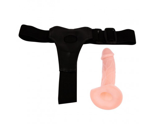 Телесный фаллоимитатор на трусиках Jessica Strap-On - 15,5 см.