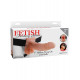 Заказать Телесный полый страпон Hollow Strap-On with Balls - 18,9 см.