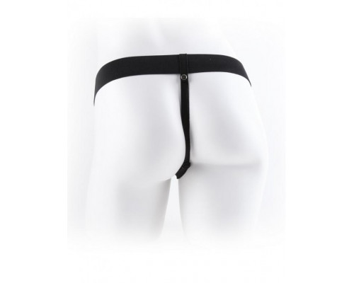Заказать Телесный полый страпон Hollow Strap-On with Balls - 18,9 см.