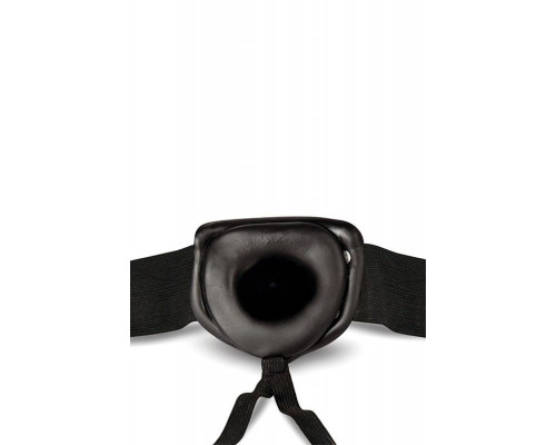 Заказать Черный мужской страпон DR. SKIN 7INCH HOLLOW STRAP ON - 17 см.
