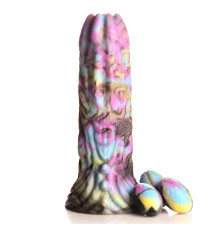 Фантазийный фаллоимитатор Dragon Spawn Dragon Ovipositor Silicone Dildo with Eggs - 18,5 см.