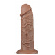 Коричневый фаллоимитатор Cubby dildo - 26,6 см.