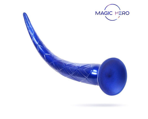 Заказать Синий стимулятор с ромбовидным рельефом - 37 см.