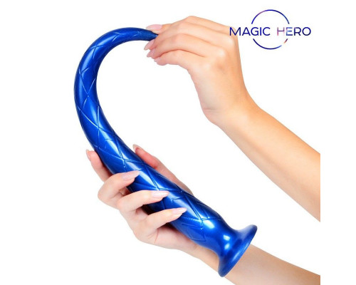 Заказать Синий стимулятор с ромбовидным рельефом - 37 см.