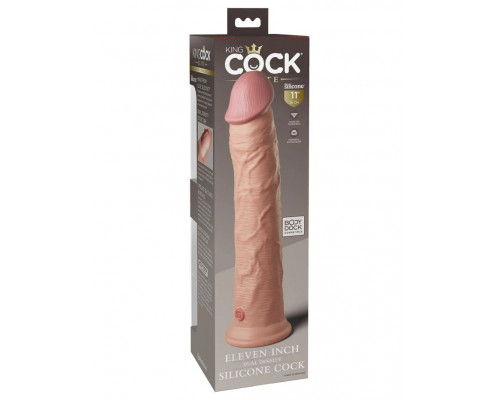 Заказать Телесный фаллоимитатор-реалистик King Cock Ellite Dual Density - 28 см.