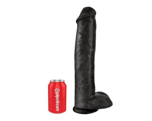 Заказать Чёрный фаллоимитатор-гигант 15  Cock with Balls - 40,6 см.
