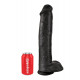 Заказать Чёрный фаллоимитатор-гигант 15  Cock with Balls - 40,6 см.