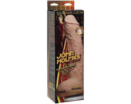 Заказать Телесный фаллоимитатор John Holmes ULTRASKYN Realistic Cock with Removable Vac-U-Lock Suction Cup - 25,1 см.