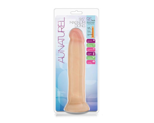 Телесный фаллоимитатор 9.5 Inch Sensa Feel Magnum Dong - 24,1 см.