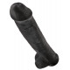 Заказать Чёрный фаллоимитатор-гигант 15  Cock with Balls - 40,6 см.