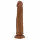 Заказать Коричневый фаллоимитатор с подвижной кожей Sharife - 25,4 см.