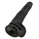 Заказать Чёрный фаллоимитатор-гигант 14  Cock with Balls - 37,5 см.