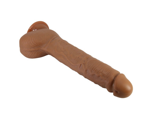 Темно-бежевый фаллоимитатор-гигант на присоске Dick - 28 см.