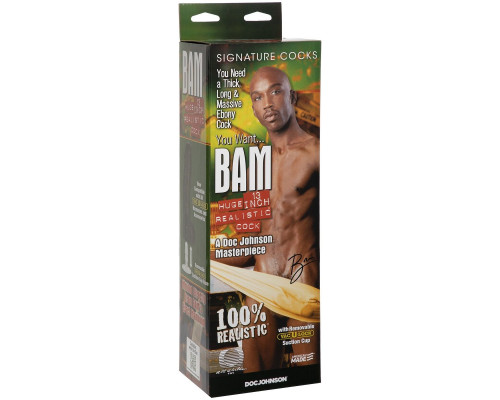 Заказать Коричневый фаллоимитатор BAM Huge 13  Realistic Cock - 31 см.