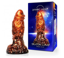 Фантазийный фаллоимитатор цвета бронзы - 22 см.