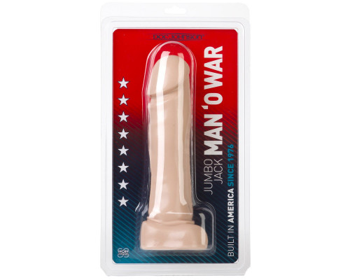 Заказать Телесный дилдо Jumbo Jack MAN O  WAR - 25 см.