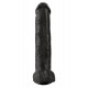 Заказать Чёрный фаллоимитатор-гигант 15  Cock with Balls - 40,6 см.