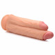 Заказать Телесный сдвоенный фаллоимитатор Double Stuffer 10  Double Pecker Dildo - 27 см.