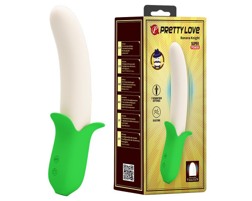 Заказать Силиконовый вибратор Banana Knight - 19,5 см.