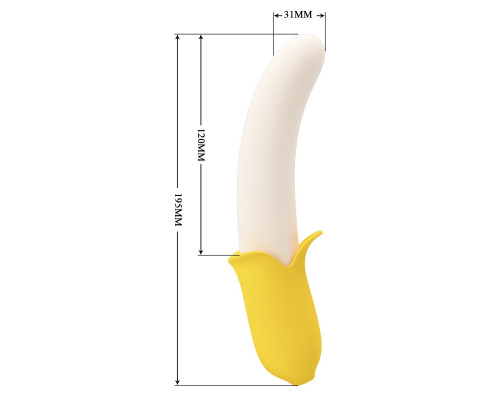 Заказать Силиконовый вибратор Banana Geek - 19,5 см.