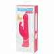 Заказать Розовый вибратор Thrusting Realistic Rechargeable Rabbit Vibrator с имитацией толчков - 22,8 см.