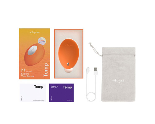 Оранжевый вибратор We-Vibe Temp для температурных игр
