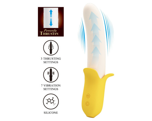 Заказать Силиконовый вибратор Banana Geek - 19,5 см.