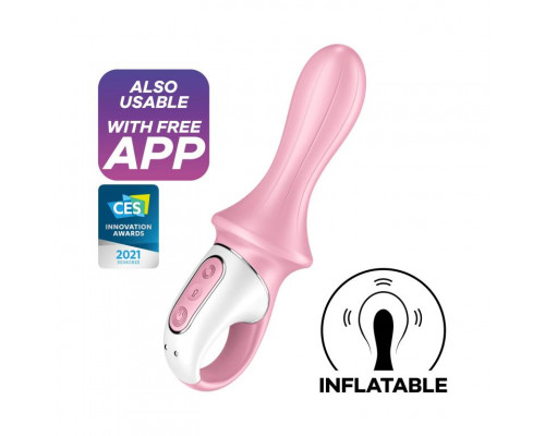 Заказать Розовый вибромассажер Air Pump Booty 5+ - 18,1 см.