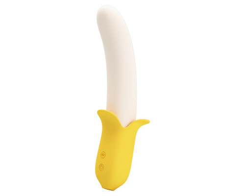 Заказать Силиконовый вибратор Banana Geek - 19,5 см.