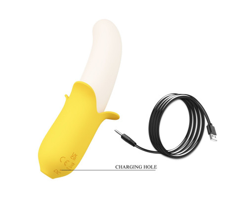 Заказать Силиконовый вибратор Banana Geek - 19,5 см.