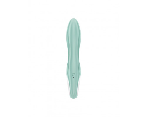 Заказать Зеленый вибратор-кролик Satisfyer Air Pump Bunny 5+ с функцией расширения - 20,4 см.