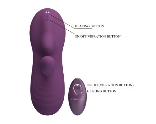 Фиолетовая виброподушка Luka с пультом ДУ