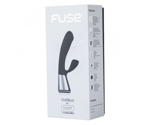 Заказать Чёрный интерактивный вибратор Kiiroo Ohmibod Fuse - 18 см.