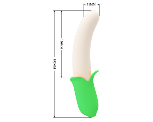 Заказать Силиконовый вибратор Banana Knight - 19,5 см.