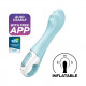 Заказать Голубой вибромассажер Air Pump Vibrator 5+ - 21 см.