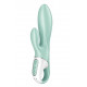 Заказать Зеленый вибратор-кролик Satisfyer Air Pump Bunny 5+ с функцией расширения - 20,4 см.