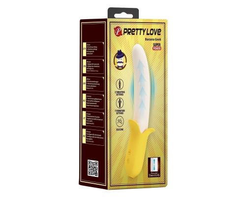 Заказать Силиконовый вибратор Banana Geek - 19,5 см.