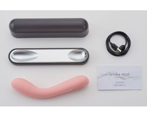 Заказать Розовый изогнутый вибратор Iroha Mai Toki - 17,4 см.