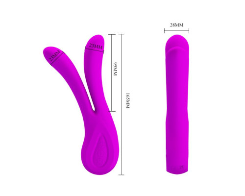 Заказать Сплит-вибратор Ulysses с двумя отростками - 16,5 см.