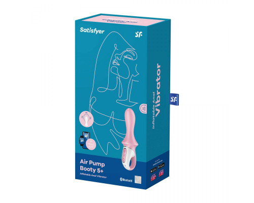 Заказать Розовый вибромассажер Air Pump Booty 5+ - 18,1 см.
