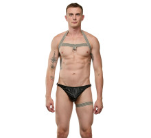 Мужской черно-бежевый костюм «Танцор»