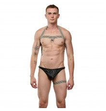 Мужской черно-бежевый костюм «Танцор»