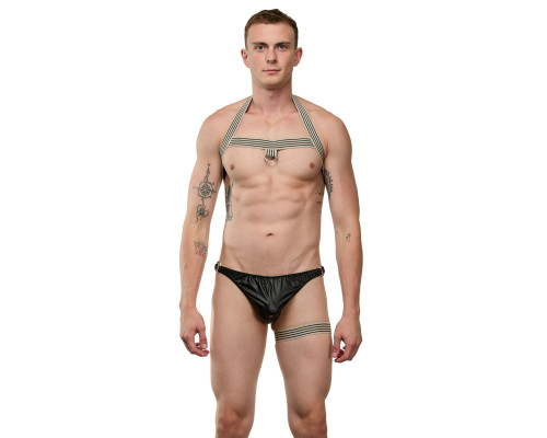 Заказать Мужской черно-бежевый костюм «Танцор»