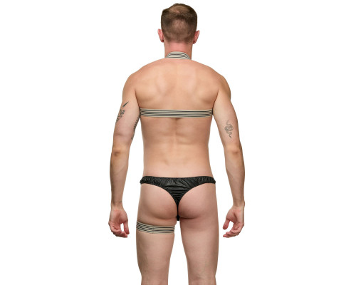 Заказать Мужской черно-бежевый костюм «Танцор»