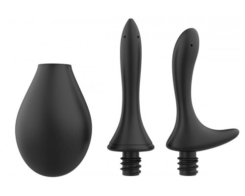 Заказать Черный анальный душ Nexus Anal Douche Set с 2 сменными насадками