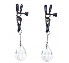 Зажимы на соски с подвесами в виде хрустальных капелек